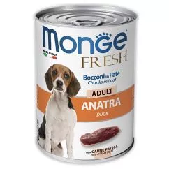 Влажный корм Monge Dog FRESH с уткой 0,4кг (70014564)