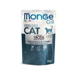 Вологий корм Monge Cat GRILL Sterilised форель 0,085кг (70013659)