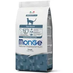 Сухий корм Monge Cat Monoprotein Sterilised з фореллю 0,4кг (70005463)