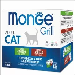 Вологий корм Monge Cat GRILL MIX кролик/ягня 1,02кг (70017534)