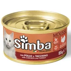 Вологий корм SIMBA Cat Wet курка та індичка 0,085кг (70009447)