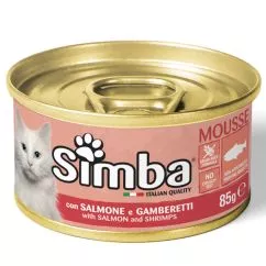 Влажный корм SIMBA Cat Wet лосось и креветки 0,085кг (70009430)