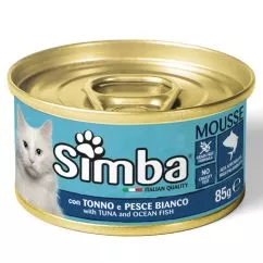 Влажный корм SIMBA Cat Wet тунец и океаническая рыба 0,085кг (70009423)