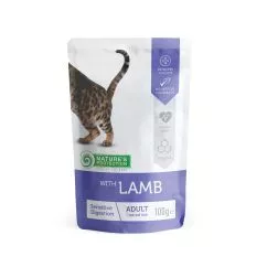 Вологий корм для дорослих котів з ягням Nature's Protection Sensitive digestion with Lamb 100 г (KIK45691)