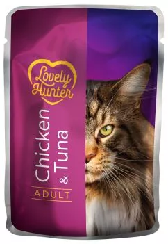 Вологий корм для дорослих котів Lovely Hunter Adult with Chicken and Tuna 85 г (LHU45473)