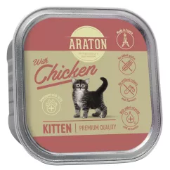 Вологий корм для кошенят з куркою Araton Kitten with chicken, 85 г (KIK45695)