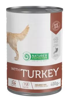 Влажный корм для взрослых собак с индюшкой Nature's Protection Nature’s Protection with Turkey 400 г (KIK45601)