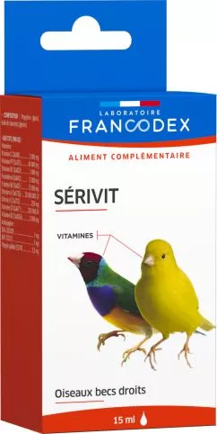 Комплексна вітамінна добавка FRANCODEX SERIVIT Франкодекс Серівіт для птахів, 15 мл (174049)