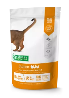 Сухой корм для взрослых кошек живущих в помещении Nature's Protection Indoor 400г (NPS45763)