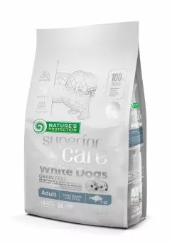 Сухий корм Nature's Protection White Dogs Grain Free White Fish Adult Large Breeds 1.5kg (NPSC46338)