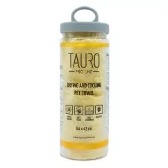 Полотенце Tauro Pro Line для сушки и охлаждения домашних животных, 64x43 см, желтое (JOY63240)