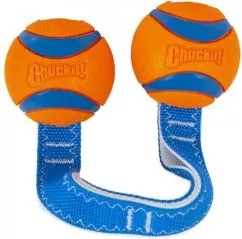 Іграшка Chuckit! ULTRA DUO TUG - 2 тенісні м'ячі ультра на ремені для собак середніх розмірів (232201)