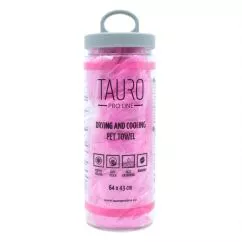 Полотенце Tauro Pro Line для сушки и охлаждения домашних животных, 64x43 см, розовое (JOY63239)