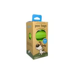 Одноразові пакетики Poo Bags без запаху 120 шт (8 рулонів по 15 пакетів) (20220400)
