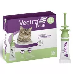 Краплі на холку для кішок від бліх та кліщів Ceva Vectra Felice 3 х 0.9 мл (3411112253357)