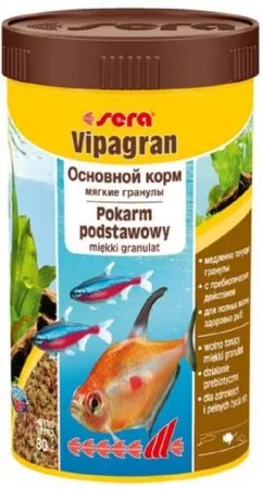 Корм для всех аквариумных рыб гранулы Sera vipagran Nature 250 мл 80 г (00202)