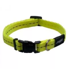 Нашийник для собак зі світловідбиваючими нитками Rogz Utility XL 43-70 см жовтий (39026)