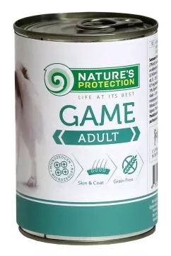 Вологий корм для дорослих собак всіх порід з дичиною Nature's Protection Adult Game 800г (KIK45094)