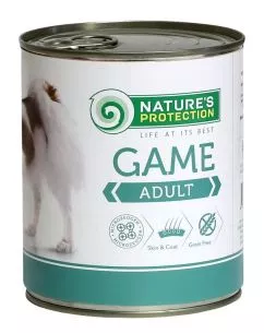 Вологий корм для дорослих собак всіх порід з дичиною Nature's Protection Adult Game 400г (KIK45093)