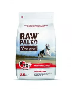 Сухой корм для собак Vet Expert Raw Paleo Adult Medium Beef с говядиной 2,5 кг (4204270)