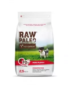 Сухой корм для щенков Vet Expert Raw Paleo Puppy Mini Beef с говядиной 2,5 кг (4204256)
