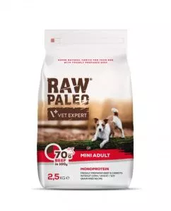 Сухой корм для собак Raw Paleo Adult Mini Beef с говядиной 2,5кг (4204232)