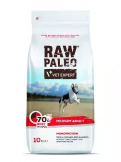 Сухой корм для собак Vet Expert Raw Paleo Adult Medium Beef с говядиной 10кг (4204294)