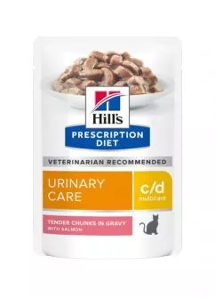 Влажный корм Hills Prescription Diet c/d для кошек с лососем 85 г (605602)
