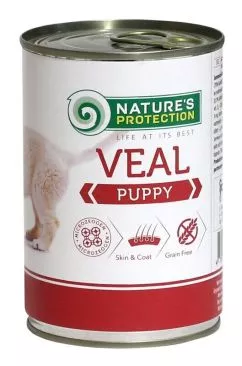 Влажный корм для щенков всех пород с телятиной Nature's Protection Puppy Veal 800г (KIK45088)