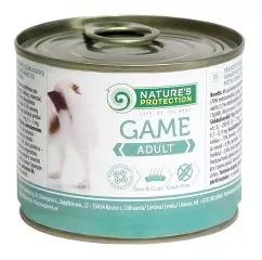 Влажный корм для взрослых собак всех пород с дичью Nature's Protection Adult Game 200г (KIK45092)