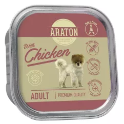 Вологий корм для дорослих собак з куркою Araton Adult with chicken, 150 г (KIK45704)