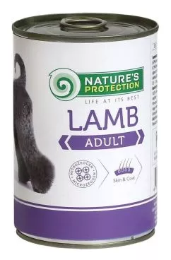 Вологий корм для дорослих собак всіх порід з ягнятиною Nature's Protection Adult Lamb 800г (KIK24632)