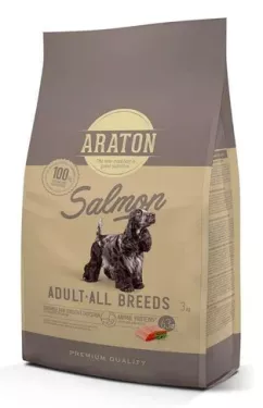 Cухий корм з лососем для дорослих собак усіх порід Araton Salmon Adult All Breeds 3кг (ART47482)