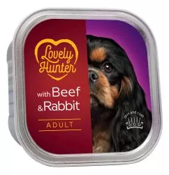 Вологий корм для дорослих собак та кроликом Lovely Hunter Adult Beef and Rabbit 150 г (LHU45447)