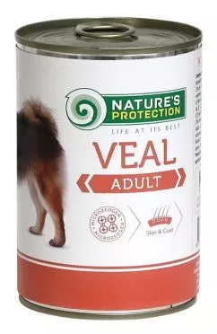 Вологий корм для дорослих собак всіх порід з телятиною Nature's Protection Adult Veal 800г (KIK24633)