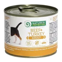 Влажный корм для взрослых собак всех пород Nature's Protection Adult Beef&Turkey 200г (KIK24523)