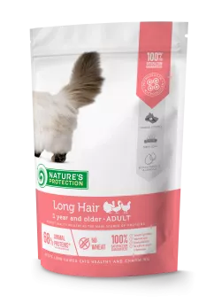 Сухий корм для дорослих котів з довгою шерстю Nature's Protection Long hair 400г (NPS45760)
