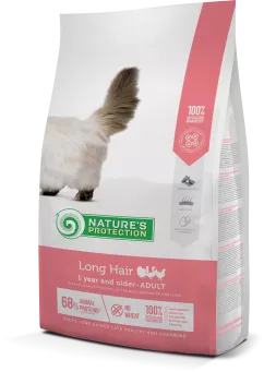 Сухий корм для дорослих котів з довгою шерстю Nature's Protection Long hair 7кг (NPS45762)