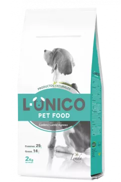 Сухой корм L-ÚNICO Lamb с бараниной для взрослых собак всех пород, 2 кг (uni2lmb)