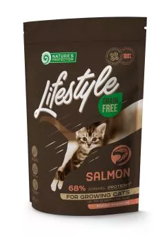 Сухий корм для кошенят з лососем Nature's Protection Lifestyle Grain Free Salmon Kitten 400г (NPLS45952)