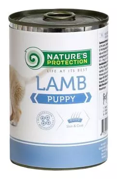Вологий корм для цуценят всіх порід з ягнятиною Nature's Protection Puppy Lamb 800г (KIK24631)