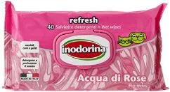 Салфетки Inodorina Refresh для собак с ароматом розы 40шт (230.0030.001)