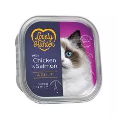 Вологий корм для дорослих котів Lovely Hunter Adult with Chicken and Salmon 85 г (LHU45711)