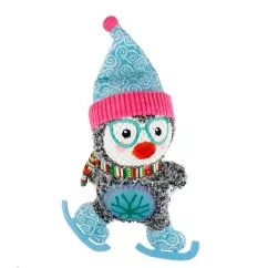 Різдвяна іграшка для собак Misoko&Co Пінгвін на ковзанах (GIGWIMISC81117A)