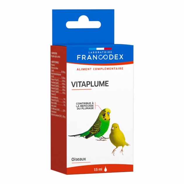 Харчова добавка FRANCODEX Vitaplume для сприяння відростання пір'я у птахів 15 мл (174047)