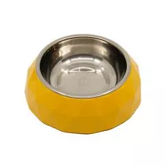 Миска для домашніх тварин KIKA Diamond, yellow, розмір M (SDML991052MG)
