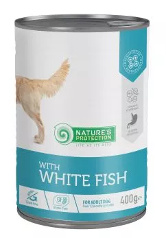 Влажный корм для взрослых собак с белой рыбой Nature's Protection with White Fish 400 г (KIK45602)
