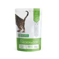 Влажный корм для взрослых кошек Nature's Protection Urinary health with Chicken and Cod 100 г (KIK45191)