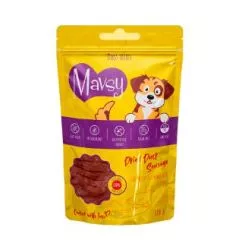Ласощі Mavsy-Dried Duck Sausage, 100 g / Мавси, Сосиски з ароматної качки для собак, 100 г (LSS08)