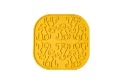 Килимок Fiboo для злизування ласощів та їжі Lollipop, жовтий (FIB0039)